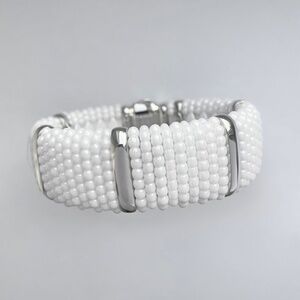 LAGOS White Caviar Station Ceramic Caviar Bracelet Sterling Silver - NWOT
